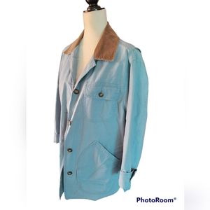 L.L.Bean Blue Canvas Barn Coat Women's Regular Medium